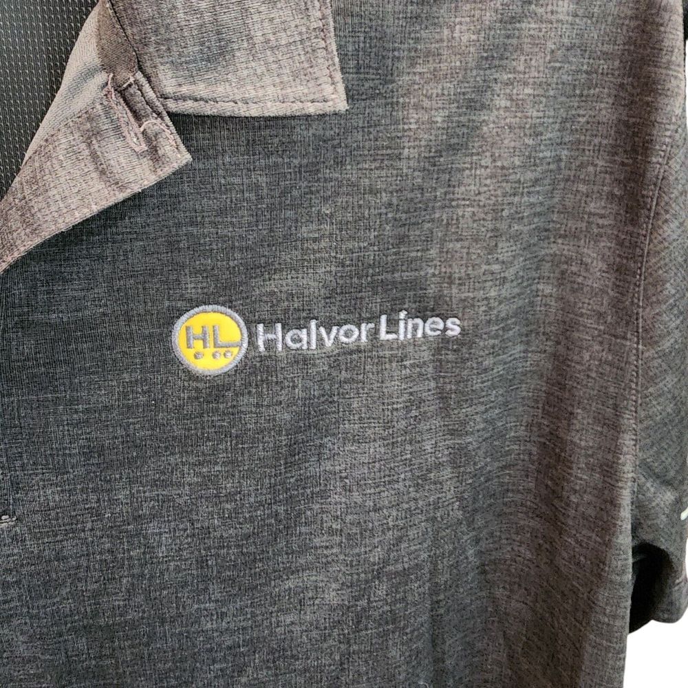 Halvor Lines Mens XL Polo Shirts Grey 1 Sport-Tek And 1 Nike with company Logo‎